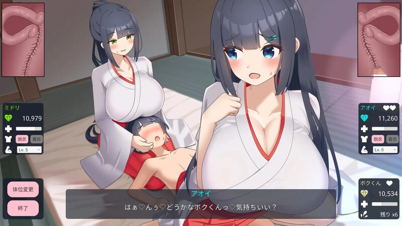 DL11月新作【养成SLG/触摸抚摸/后宫/动态】おねショタ村の淫習~お清楚双子巫女と孕ませ3PエッチするLive2DおさわりSLG~ Ver1.02 机翻汉化【2G】