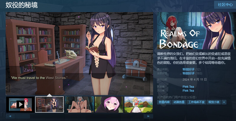 【互动SLG/调教拷打/全动态】奴役的秘境(Realms Of Bondage)V1.0.4b STEAM官中【4G】