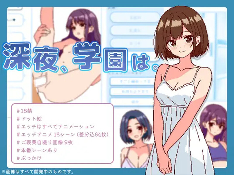 DL10月新作【互动SLG/校园JK/像素动态】深夜,学校。(深夜、学園は。)V1.0 DL原版生肉【500MB】