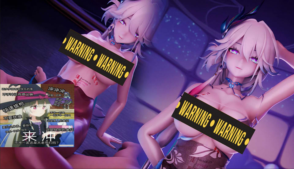 SRYB/三仁月饼大佬3月新作:MMD合集(艾莲 + 爻光)2K无修版,全CV,3G